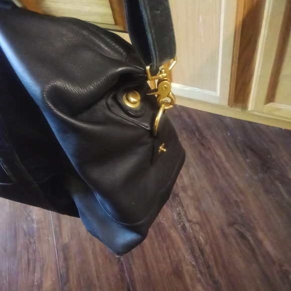 COACH Black Leather Duffle Bag approx. 22" - Picture 12 of 13